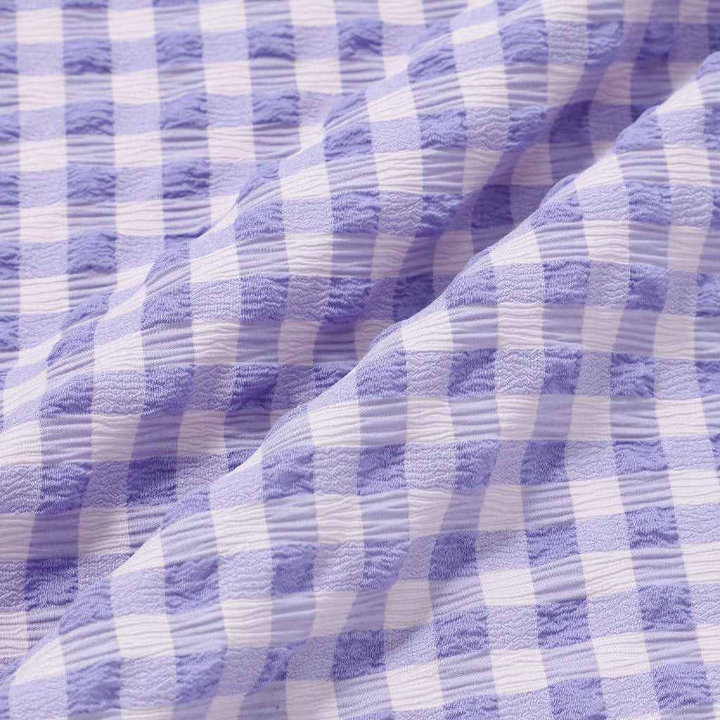 Fuwaro Cooling Pillow Cover Ruffle Check 700 X 500 Pink X Purple