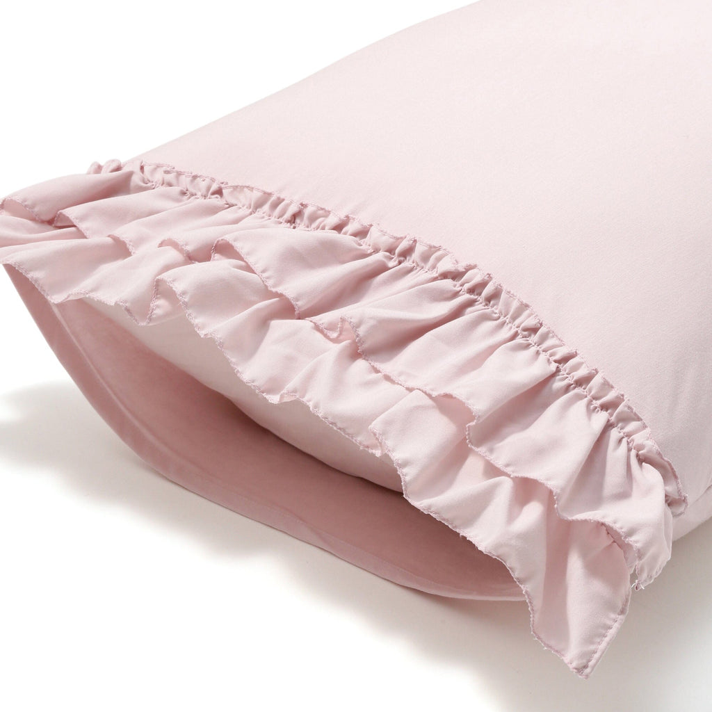 Fuwaro Cooling Pillow Cover Ruffle 700 X 500 Pink