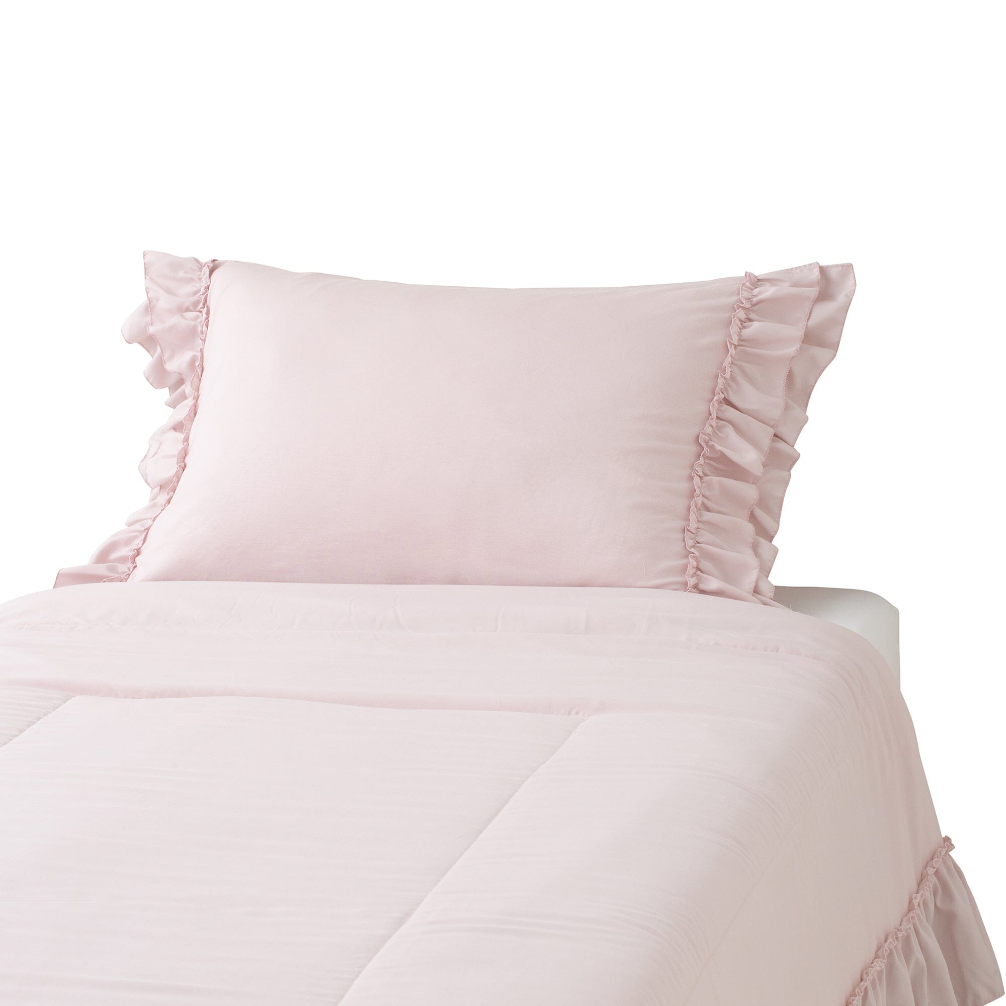 Fuwaro Cooling Pillow Cover Ruffle 700 X 500 Pink