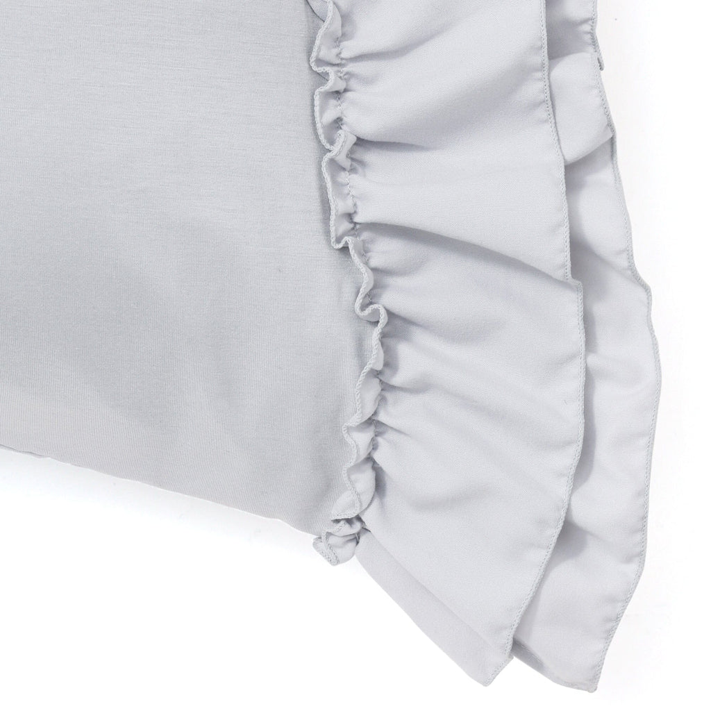Fuwaro Cooling Pillow Cover Ruffle 700 X 500 Grey