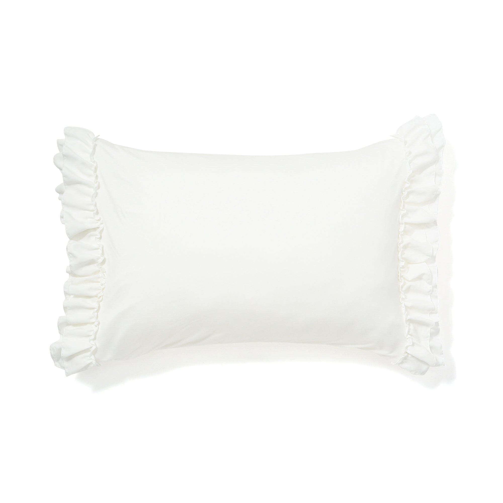 Fuwaro Cooling Pillow Cover Ruffle 700 X 500 White