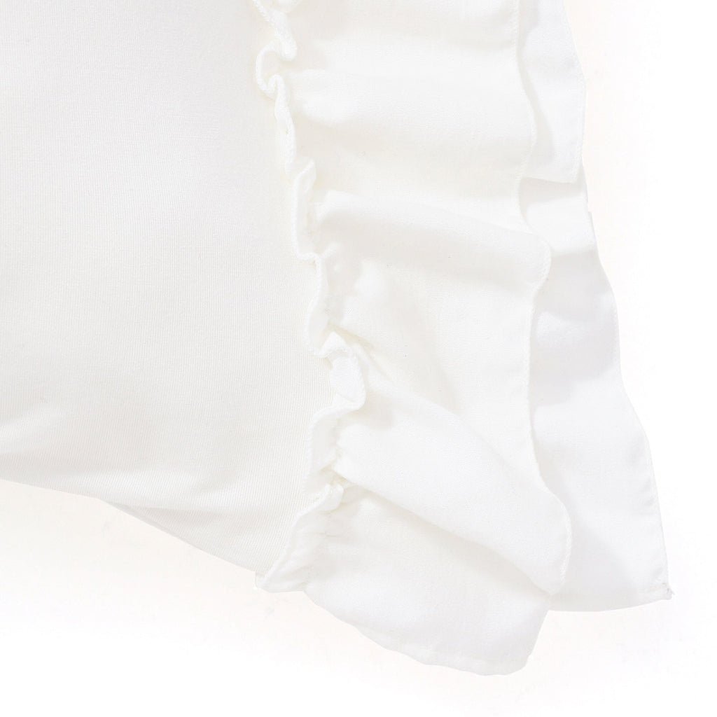 Fuwaro Cooling Pillow Cover Ruffle 700 X 500 White
