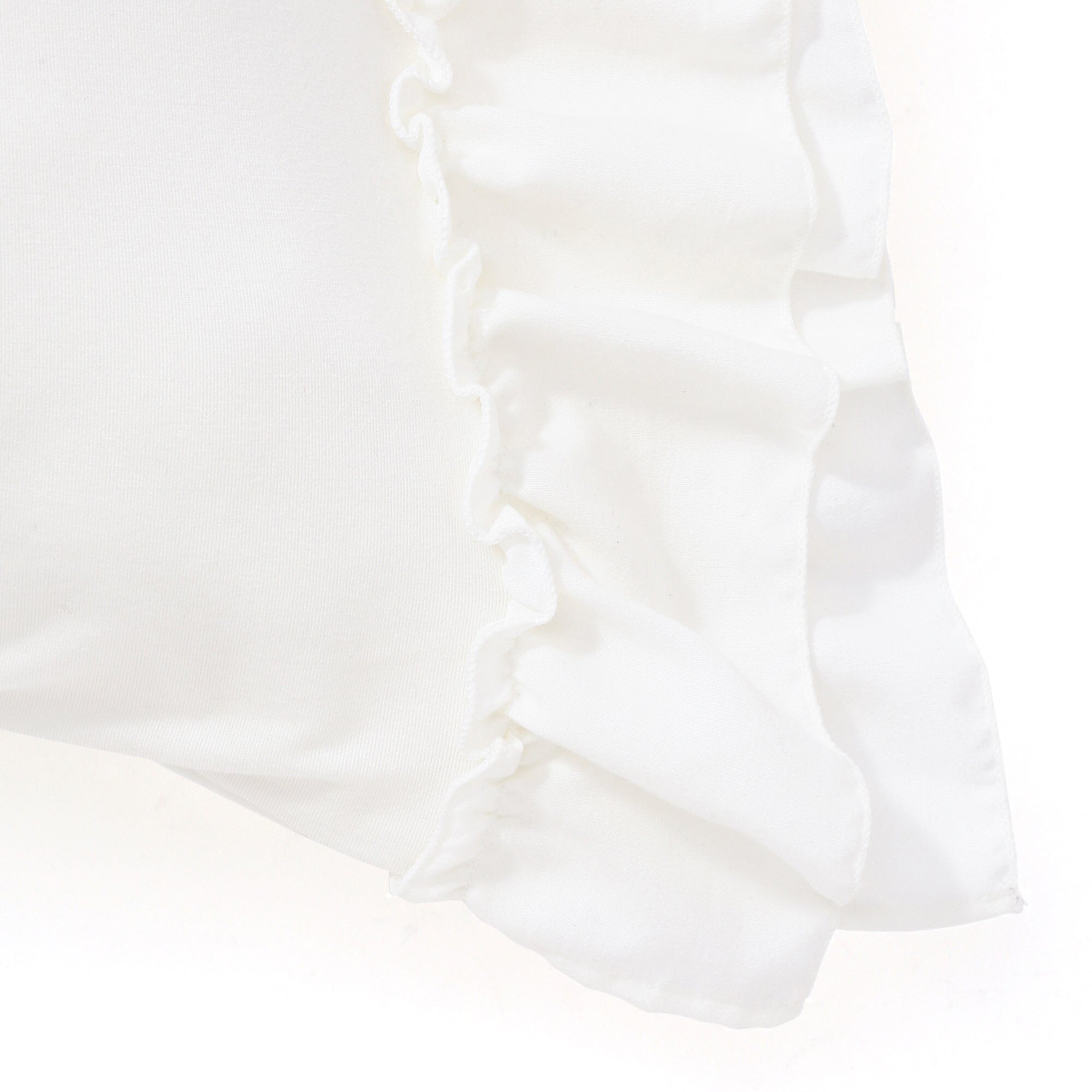 Fuwaro Cooling Pillow Cover Ruffle 700 X 500 White