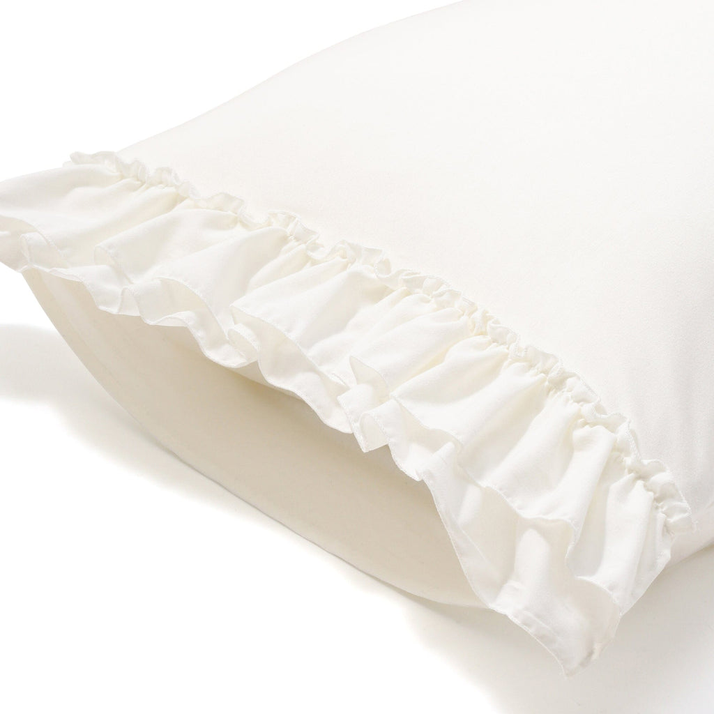 Fuwaro Cooling Pillow Cover Ruffle 700 X 500 White