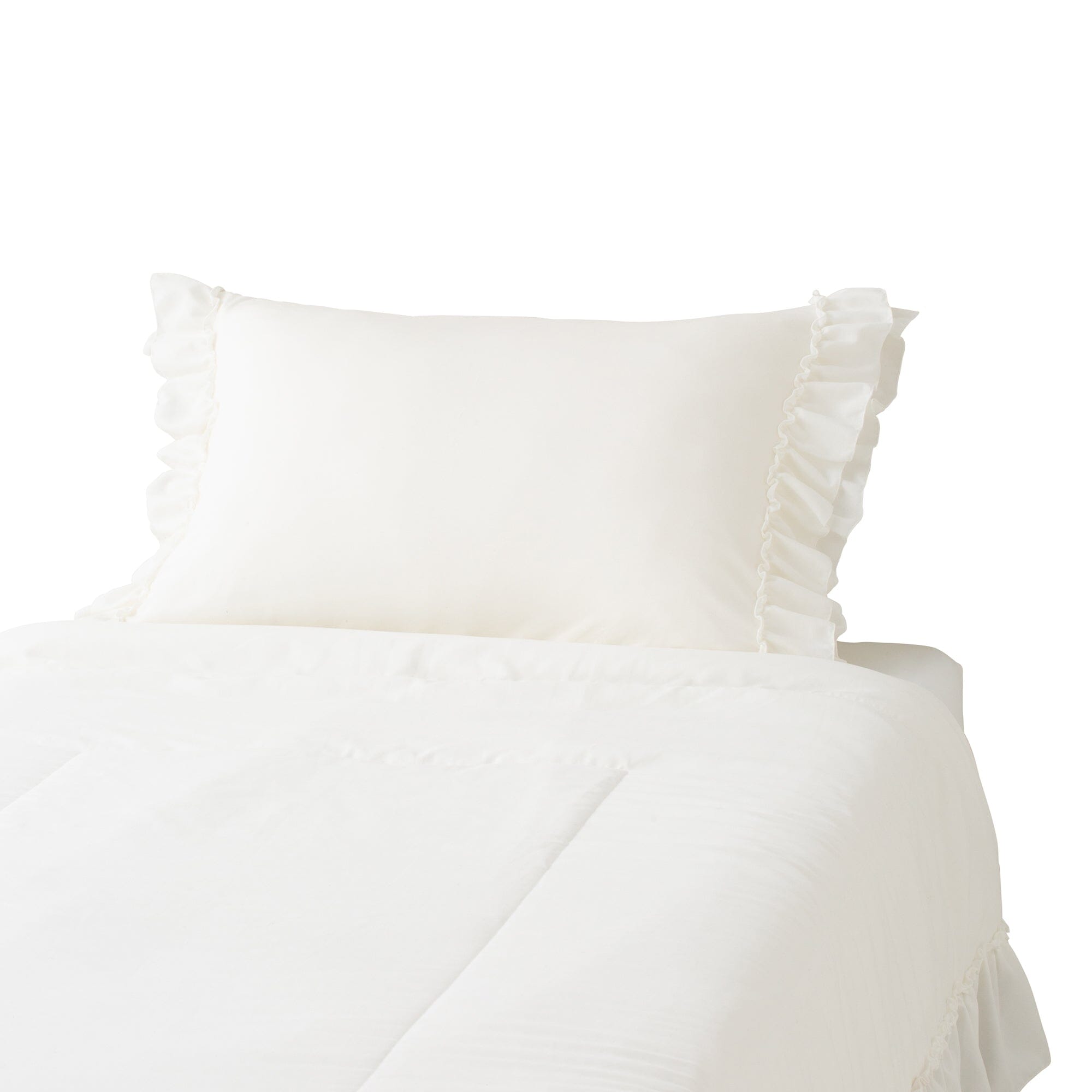 Fuwaro Cooling Pillow Cover Ruffle 700 X 500 White