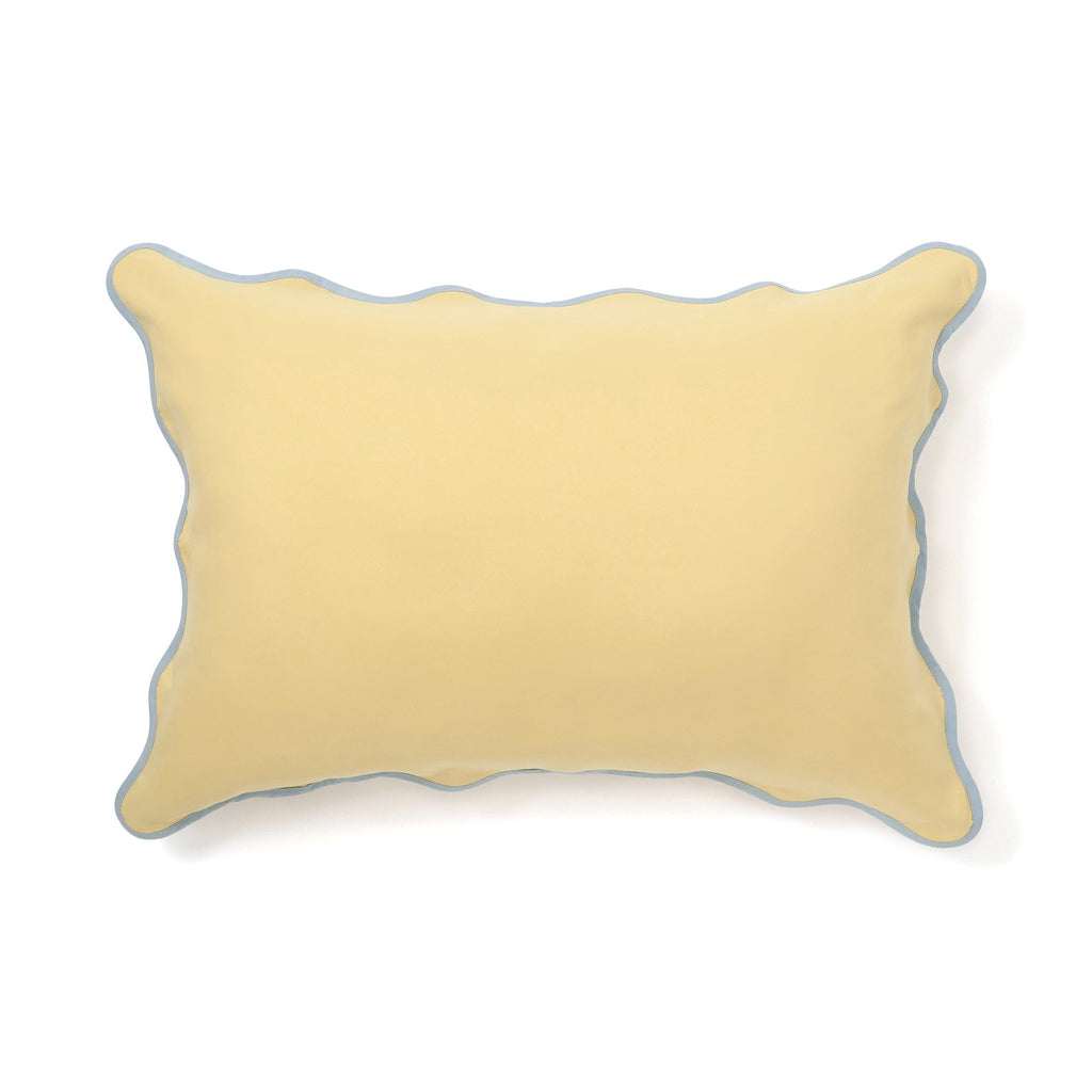 Fuwaro Cooling Pillow Cover Bicolor Wave 700 X 500 Yellow X Blue