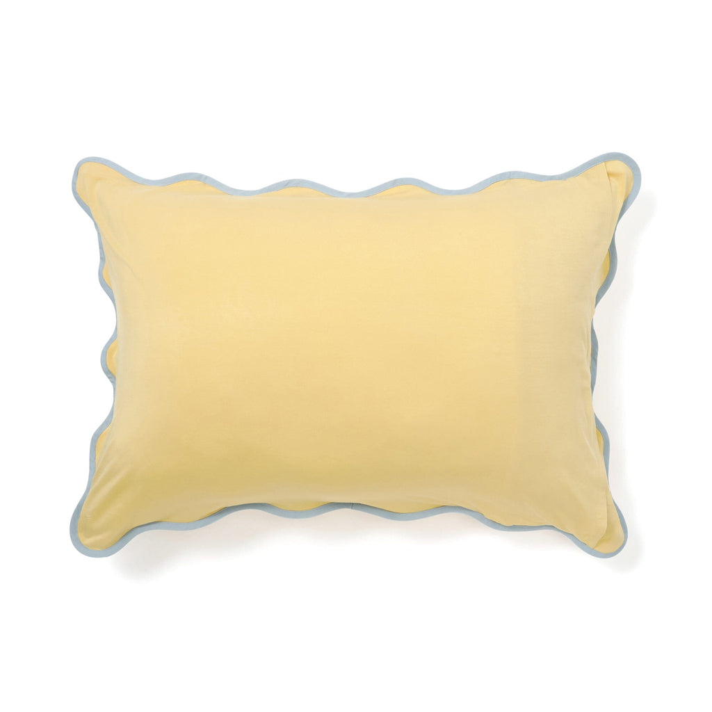 Fuwaro Cooling Pillow Cover Bicolor Wave 700 X 500 Yellow X Blue