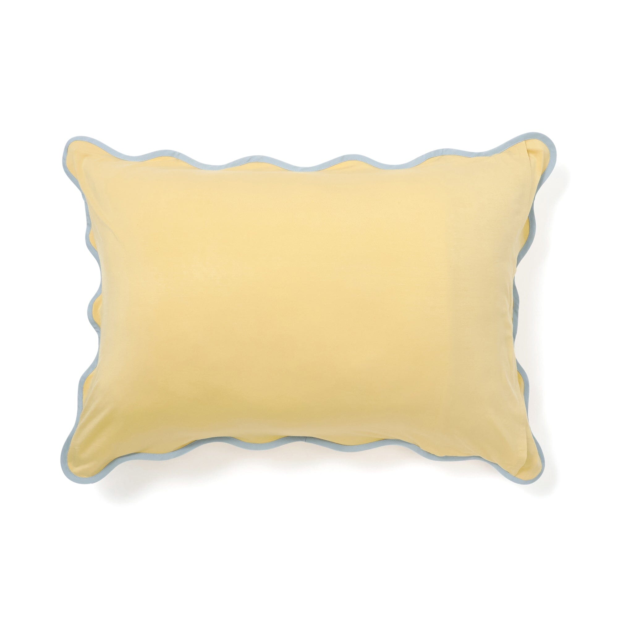 Fuwaro Cooling Pillow Cover Bicolor Wave 700 X 500 Yellow X Blue