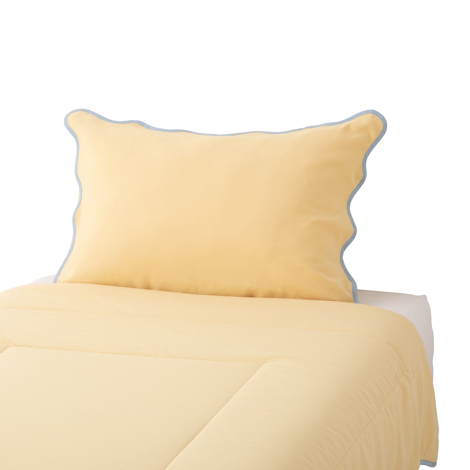 Fuwaro Cooling Pillow Cover Bicolor Wave 700 X 500 Yellow X Blue