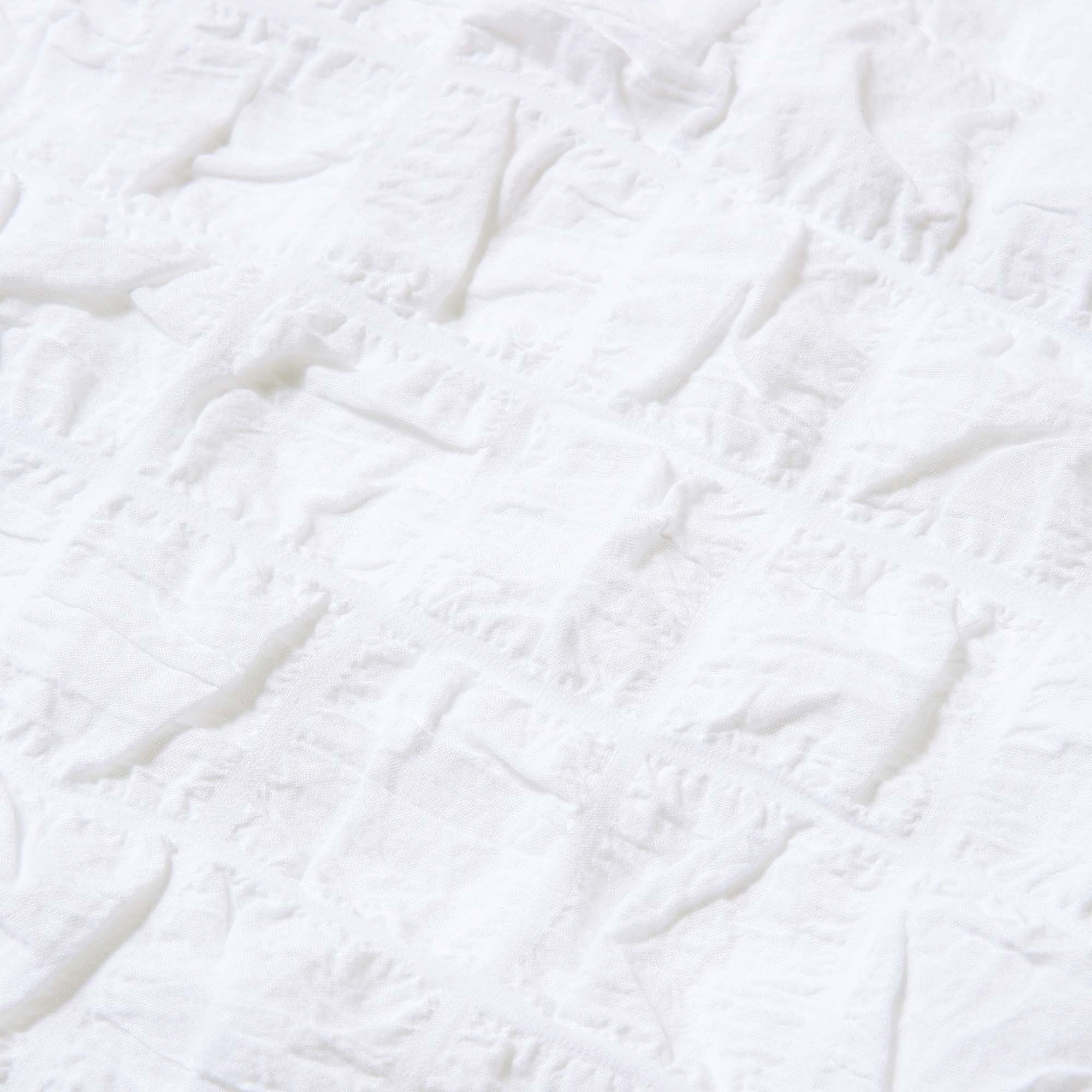 Seersucker Check Comforter Case Single White