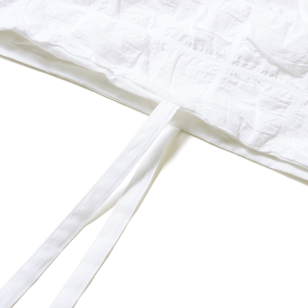 Seersucker Check Comforter Case Single White