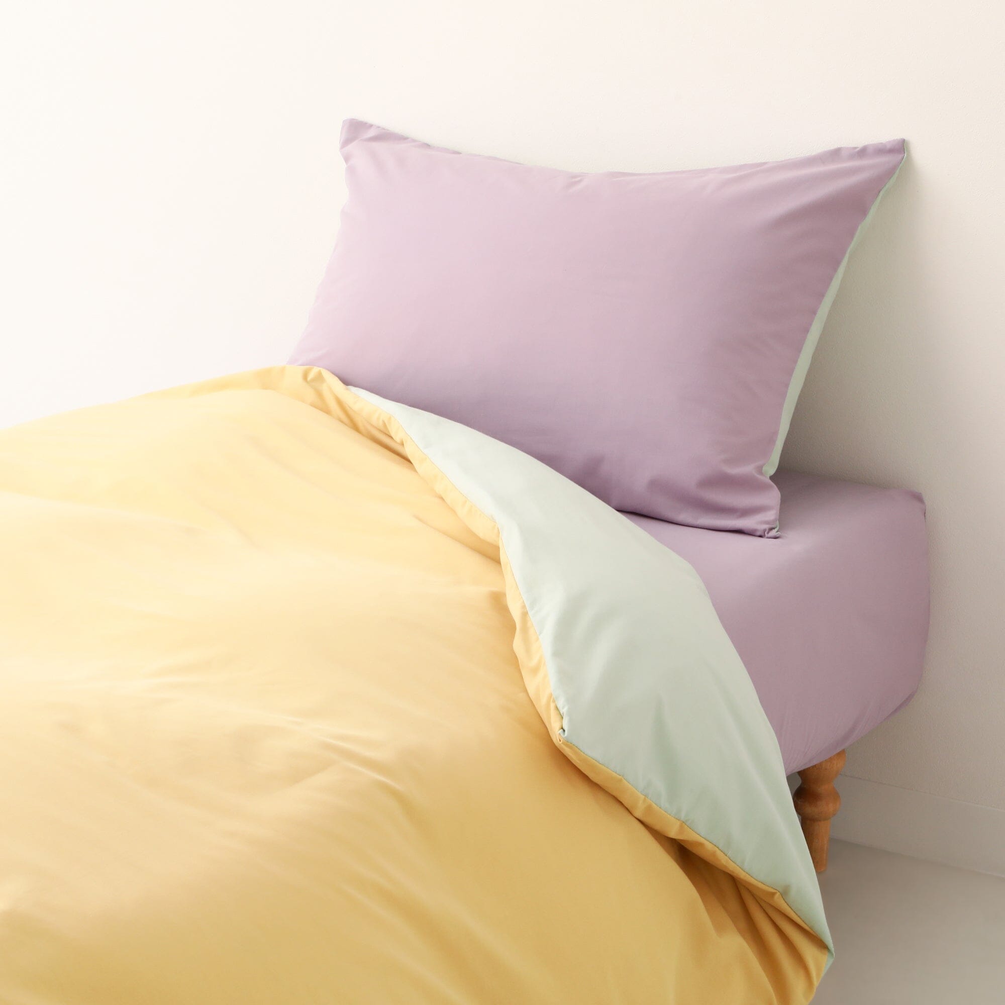 Colorful Bedding Cover Set Single Yellow X Purple