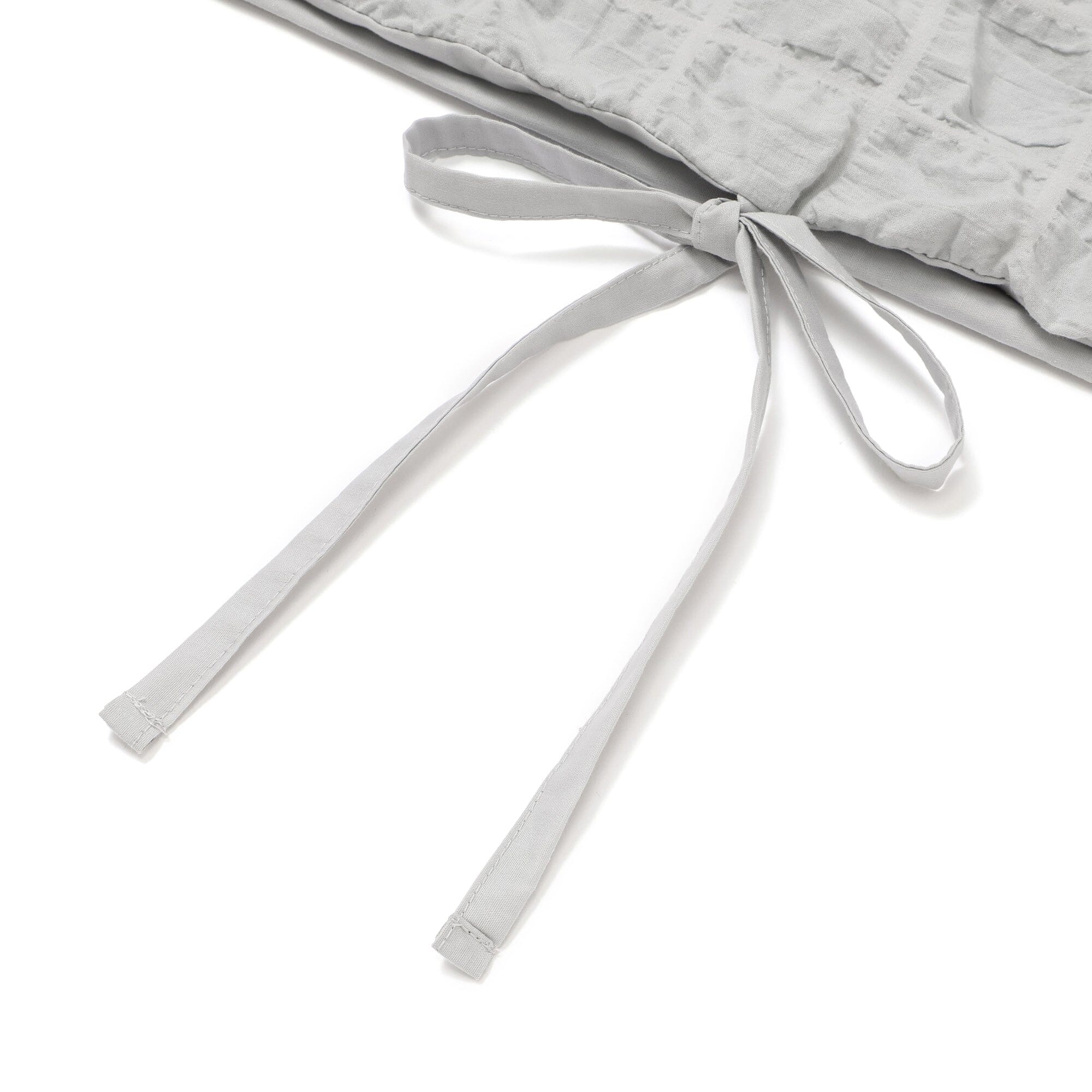 Sheersucker Check Duvet Cover Single Light Blue