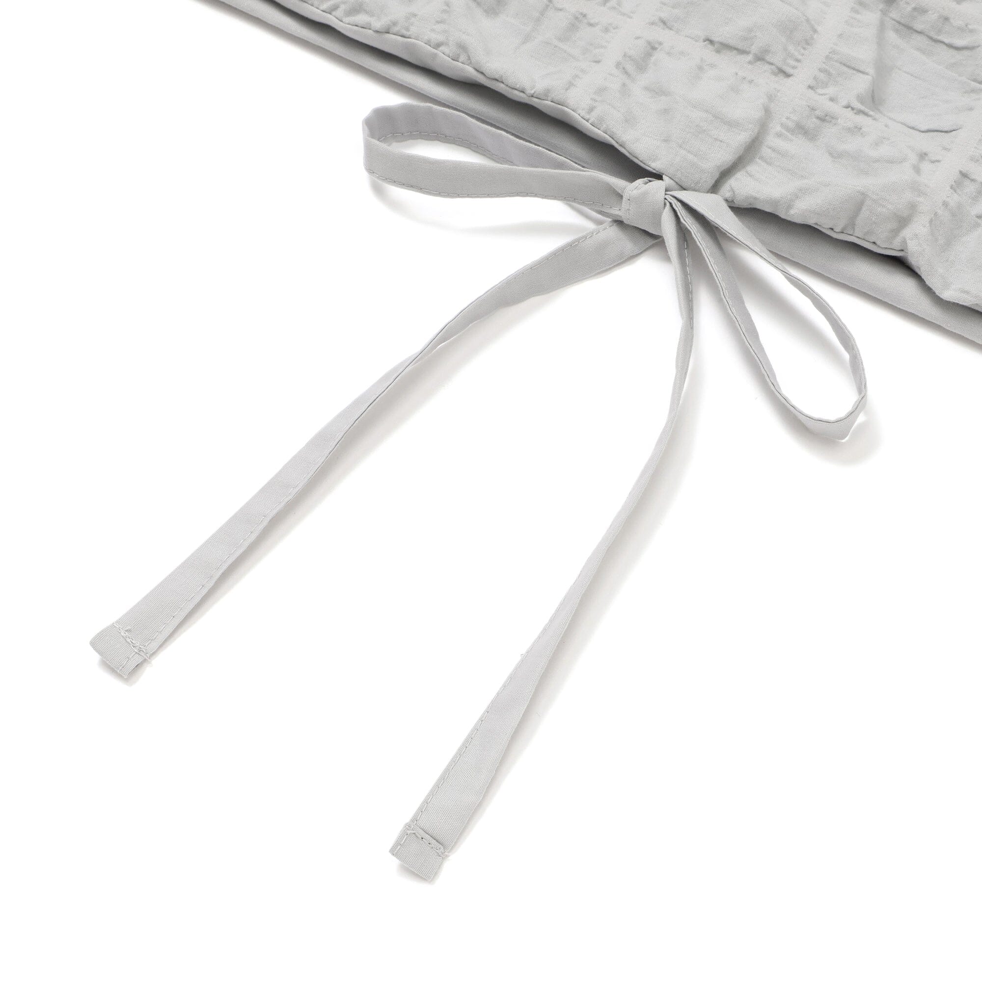 Sheersucker Check Duvet Cover Double Light Blue