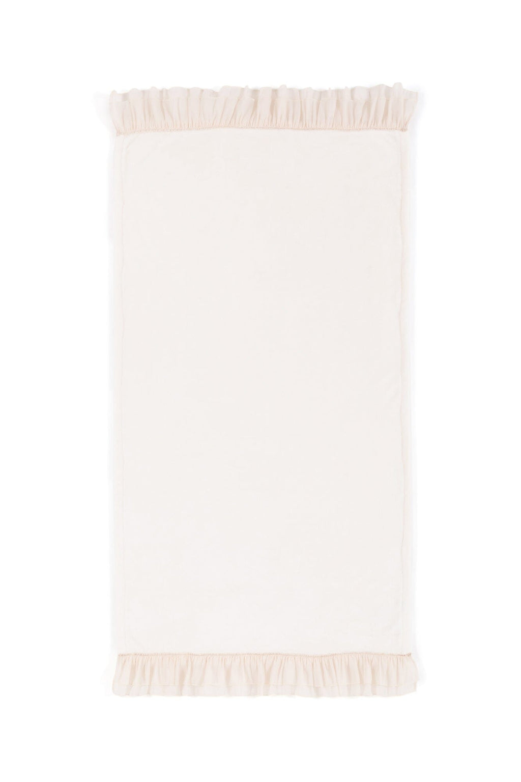 Smooth Frilled Throw (Lap Blanket) 1500 X 800 Ivory