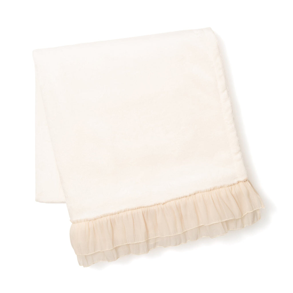 Smooth Frilled Throw (Lap Blanket) 1700 X 1300 Ivory