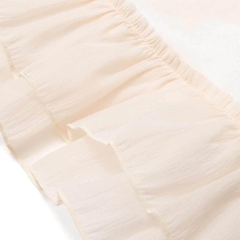 Smooth Frilled Throw (Lap Blanket) 1700 X 1300 Ivory