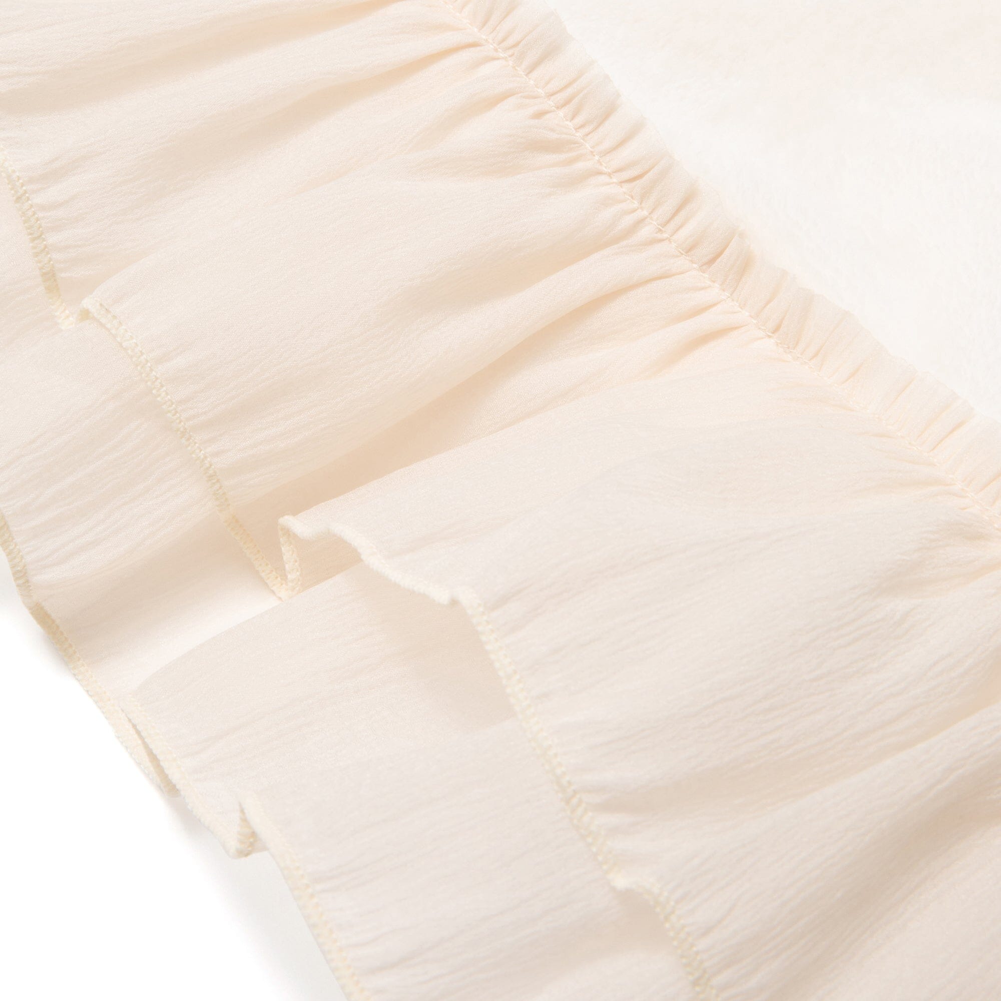 Smooth Frilled Throw (Lap Blanket) 1700 X 1300 Ivory