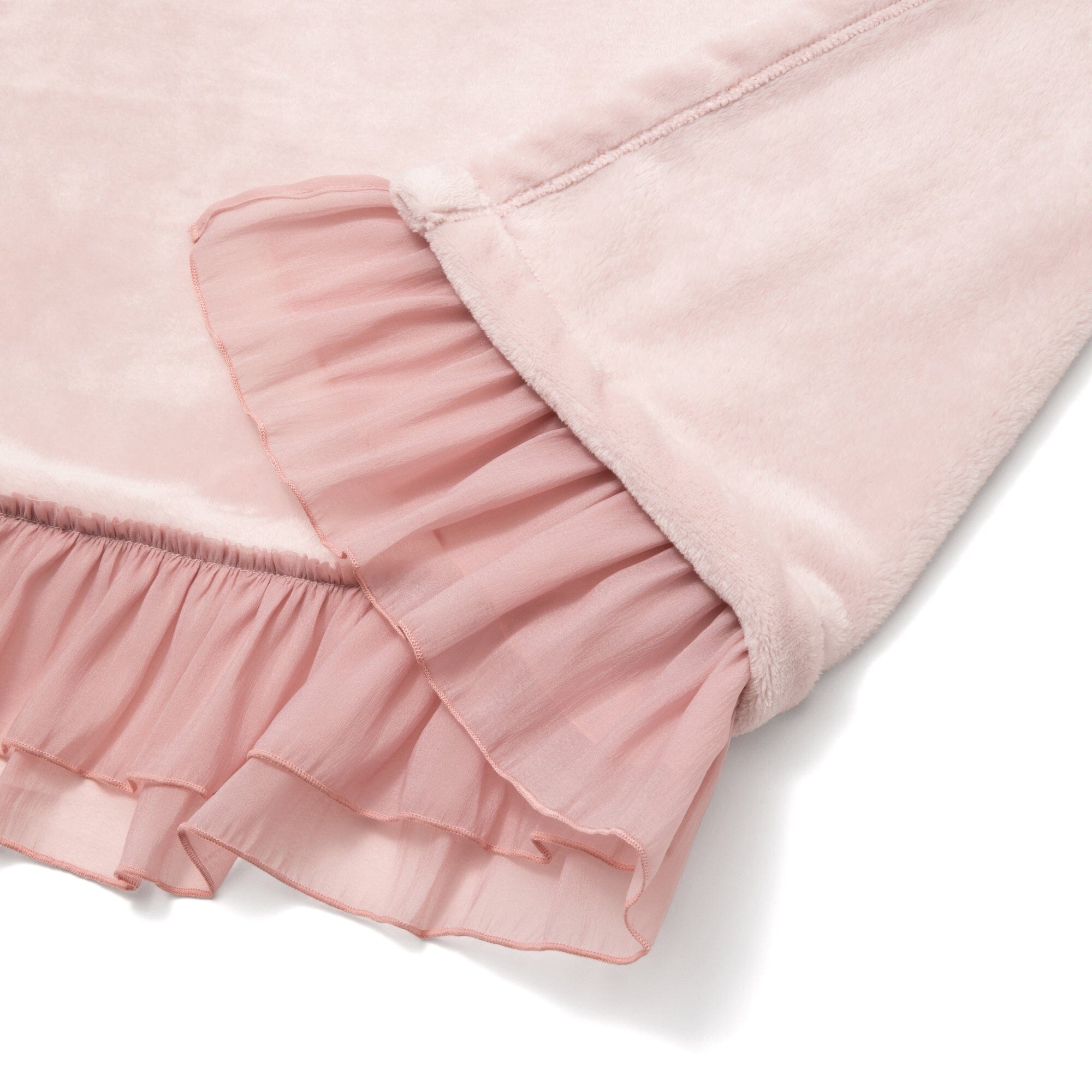 Smooth Frill Throw (Lap Blanket) 1500 X 800 Pink