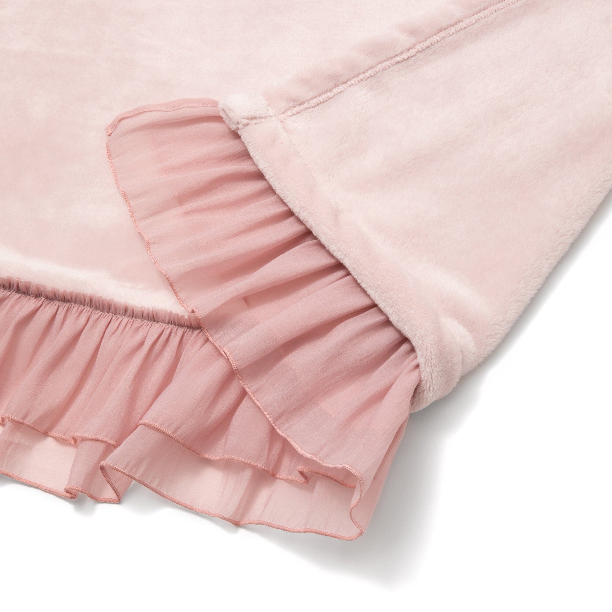 Smooth Frilled Throw (Lap Blanket) 1700 X 1300 Pink