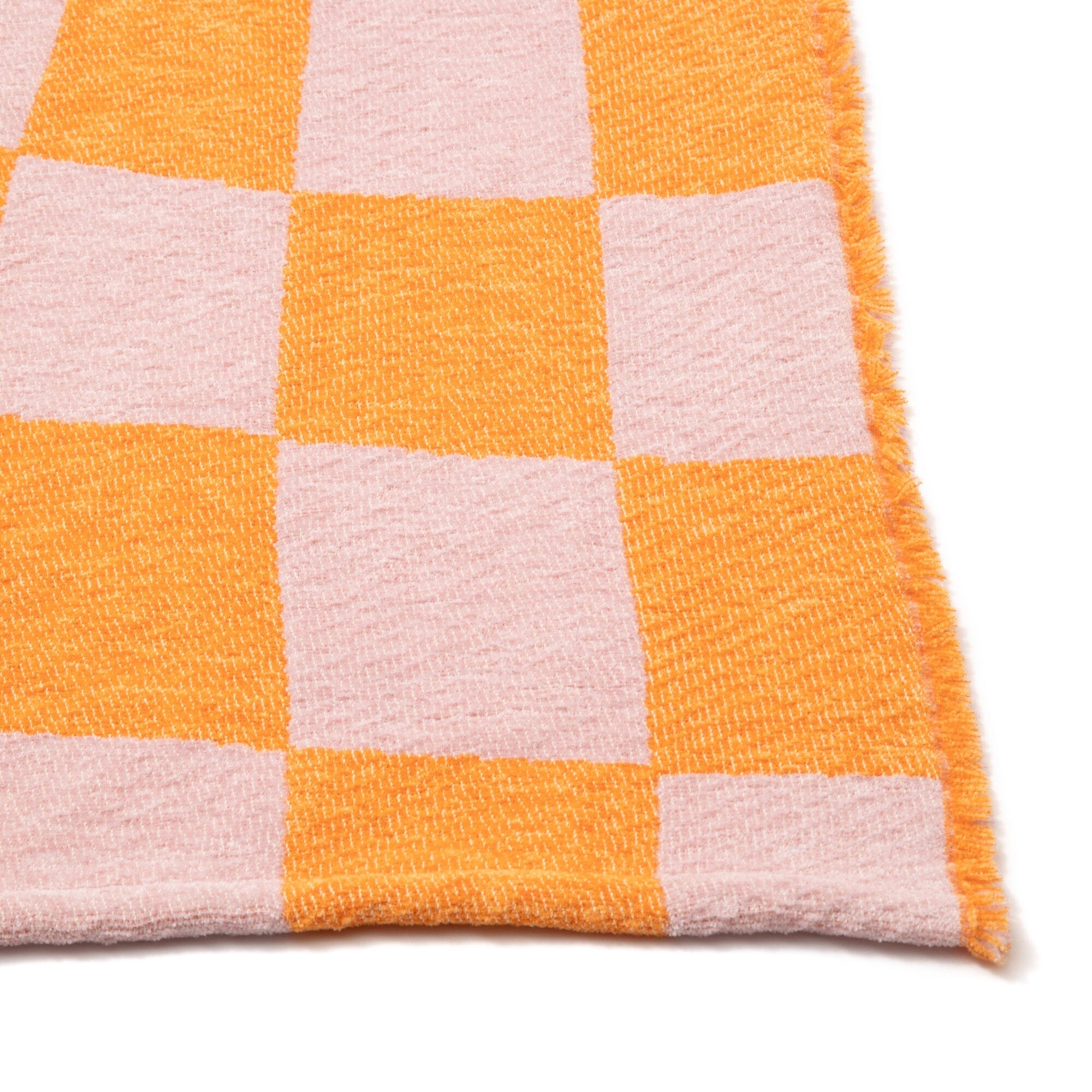 Checkerboard Throw 1700 X 1300 Pink X Orange