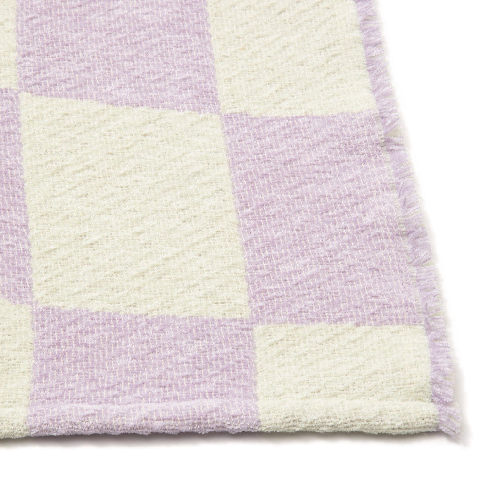 Checkerboard Throw 1700 X 1300 Purple X Light Green