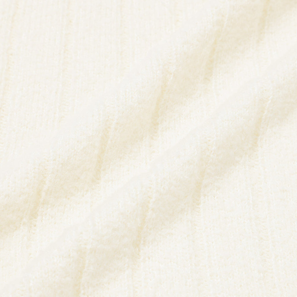 Melting bicolor knit throw (lap blanket) 1700 x 1000 White x Grey