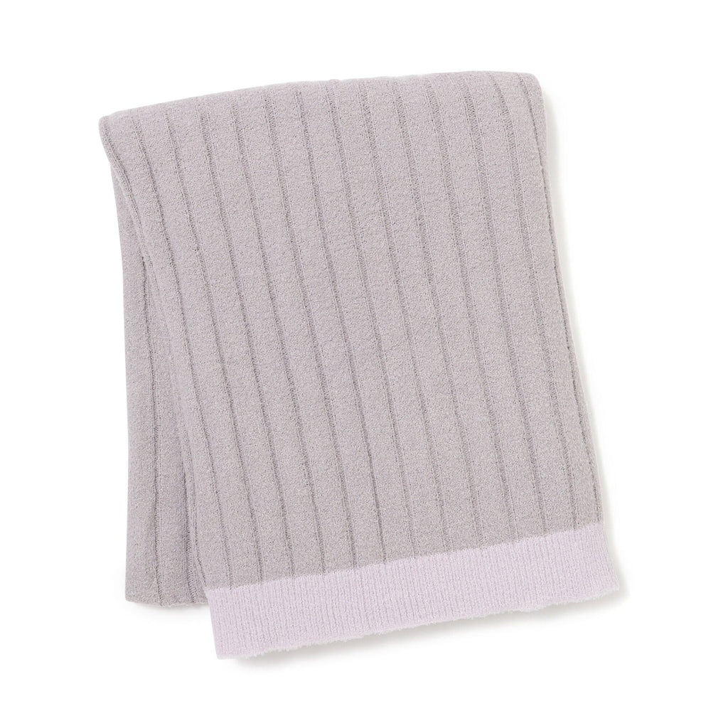 Melting bicolor knit throw (lap blanket) 1700 x 1000 Purple x light purple