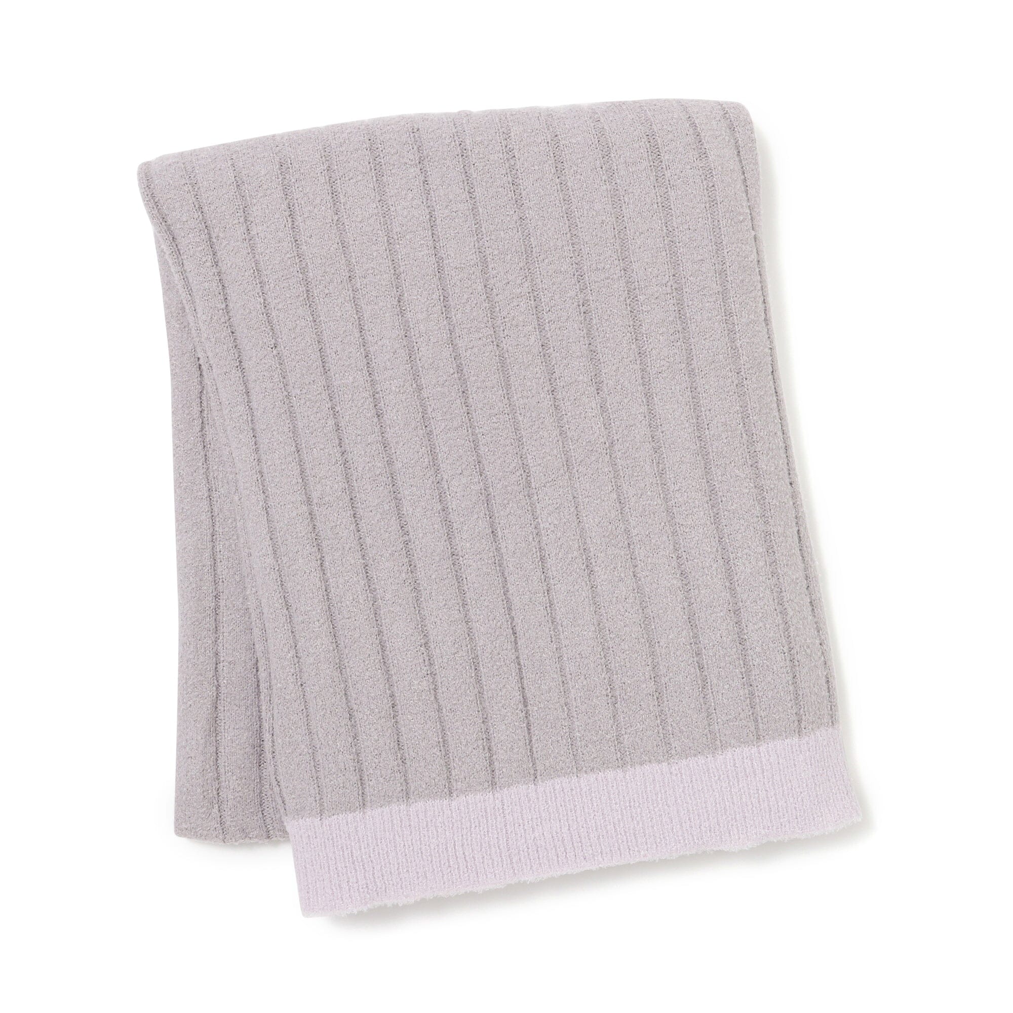 Melting bicolor knit throw (lap blanket) 1700 x 1000 Purple x light purple