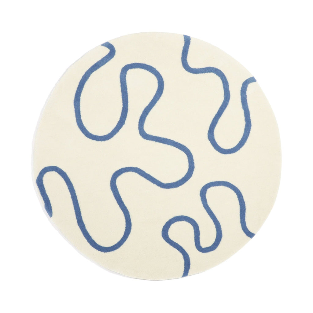 Wonder Rug Round ¦µ1500 Ivory X Blue