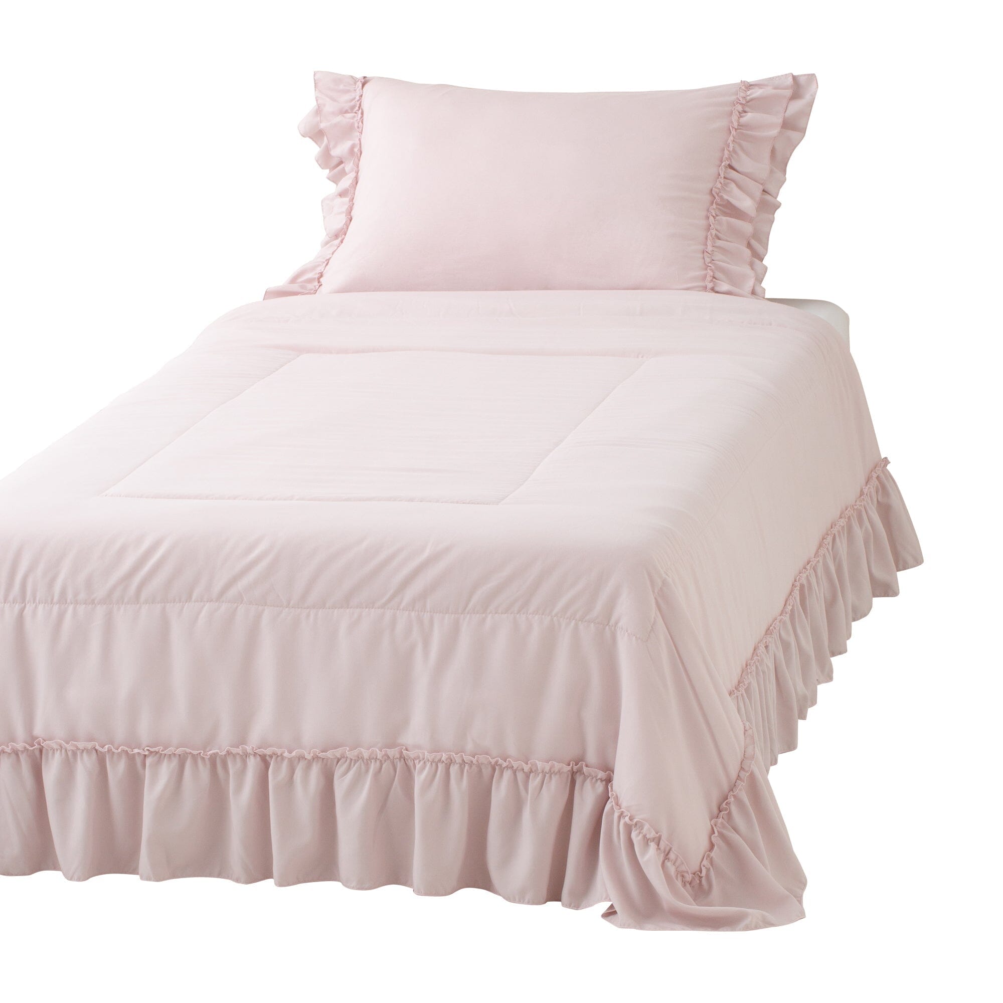 Fuwaro Cooling Quilt Frill Single Pink