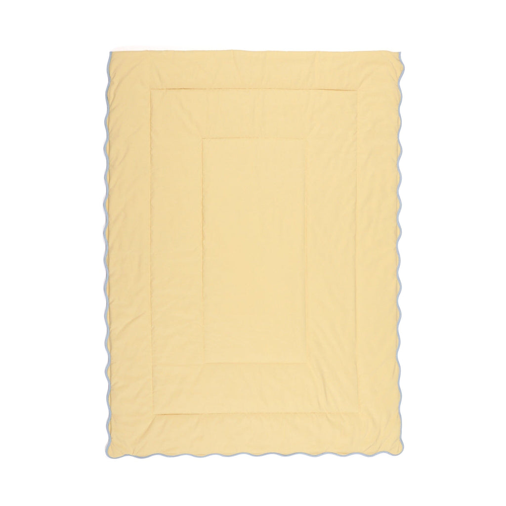 Fuwaro Cooling Quilt Bicolor Wave Single Yellow X Blue