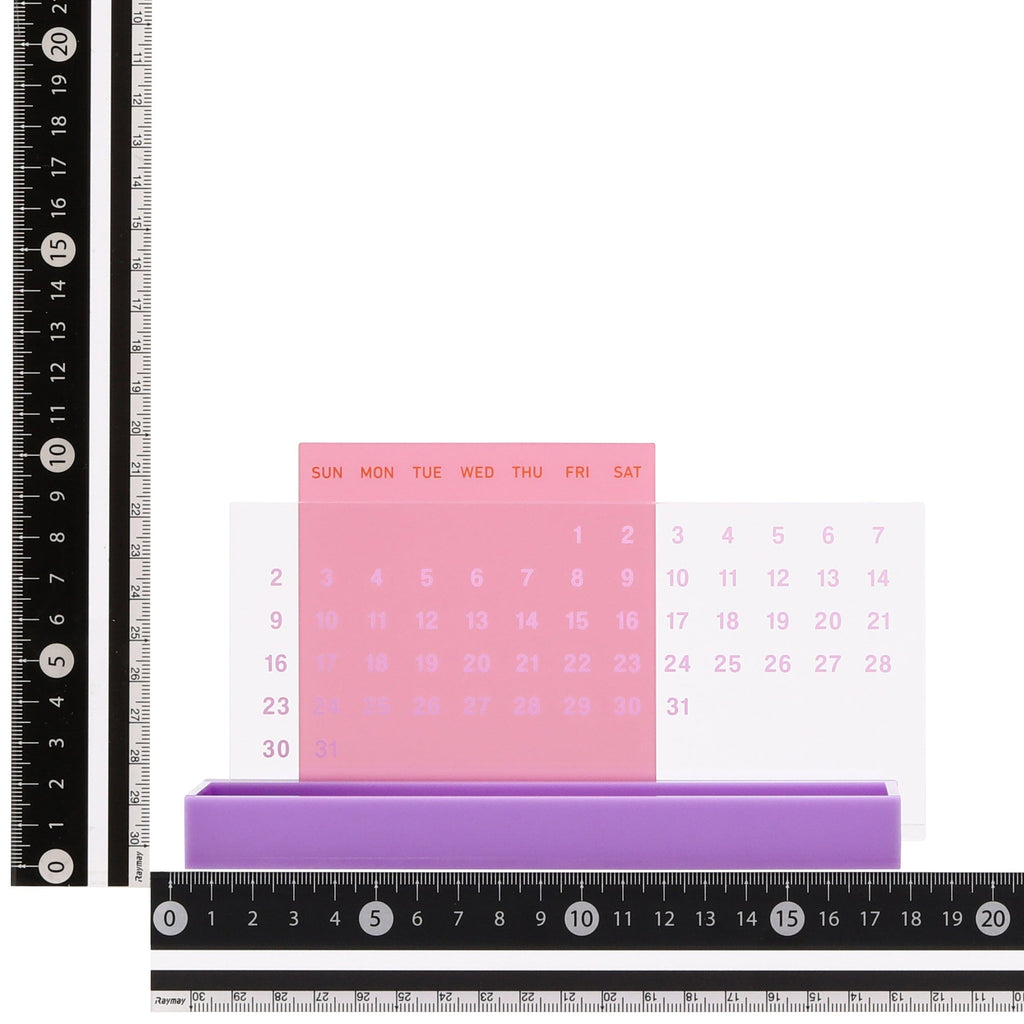 Acrylic Pen Tray Calendar Pink X Purple