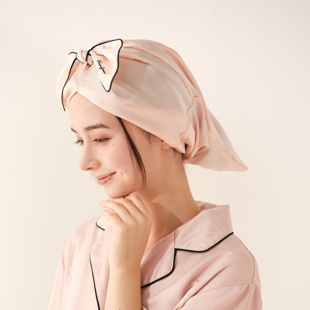 Silk Night Cap Long  Pink