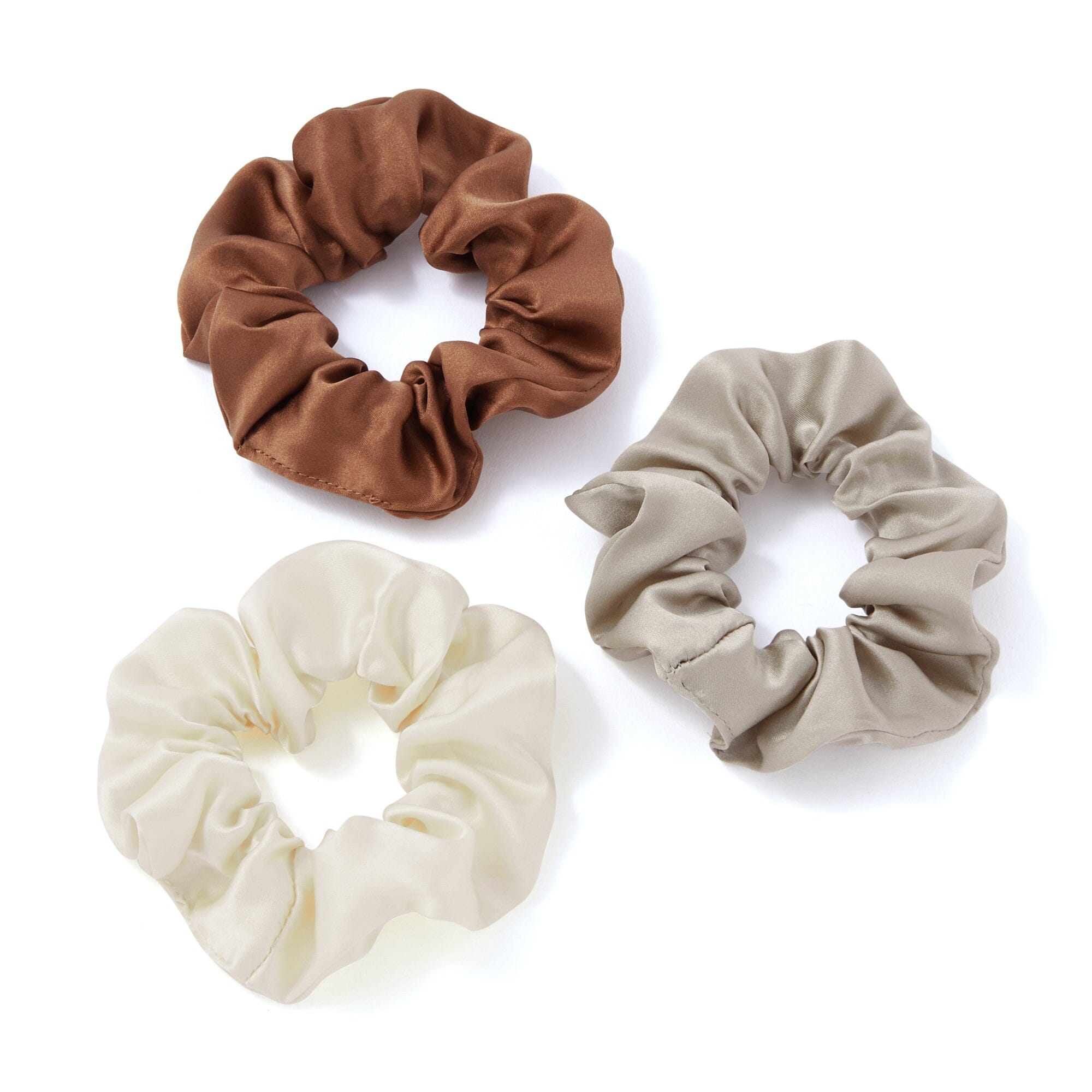 Silk Chouchou 3Pcs  Ivory