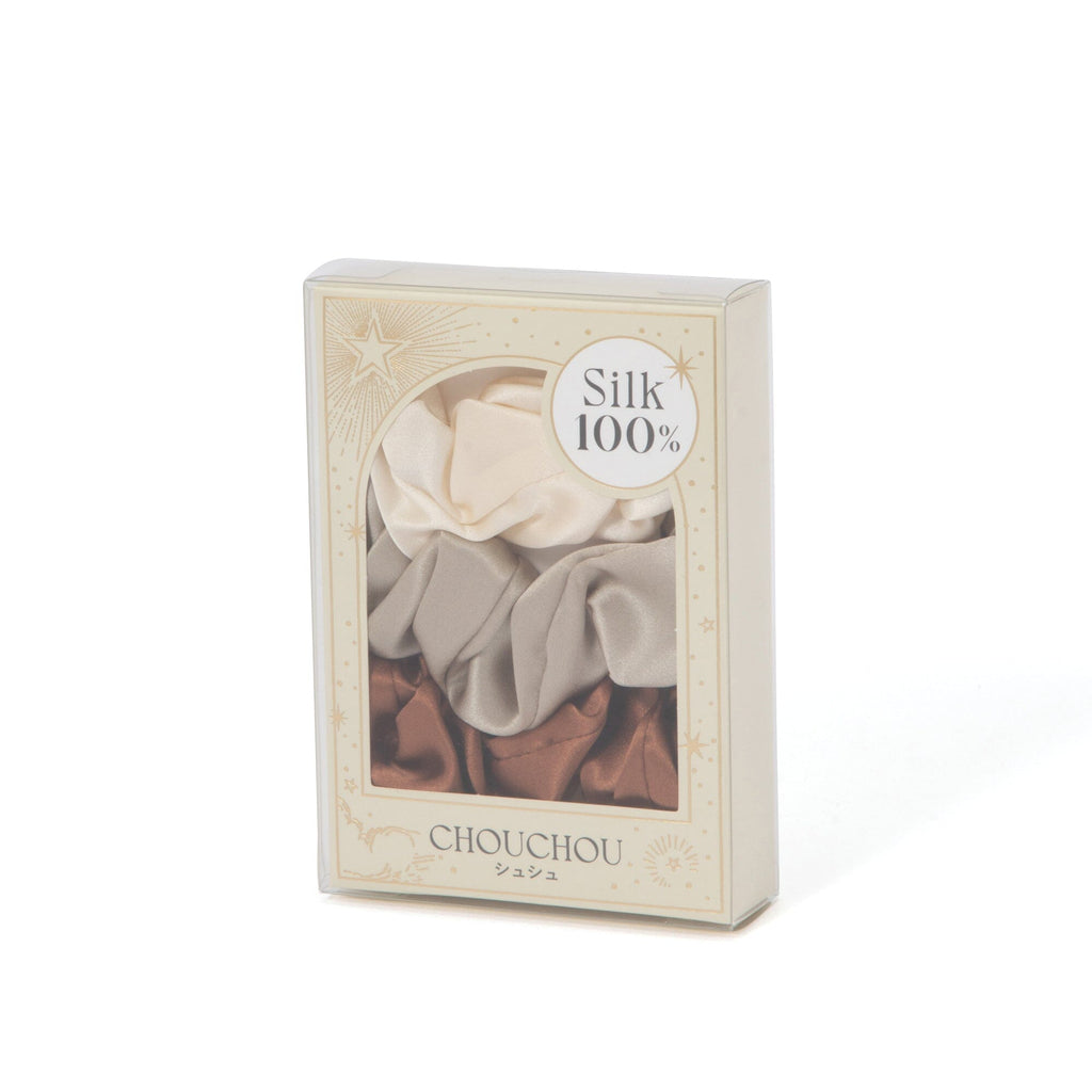 Silk Chouchou 3Pcs  Ivory