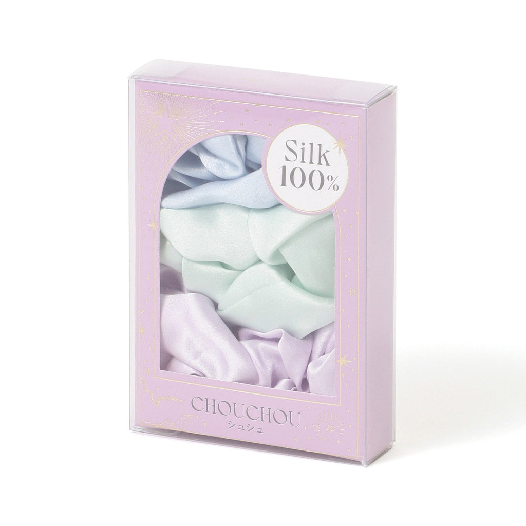 Silk Chouchou Set of 3 Purple