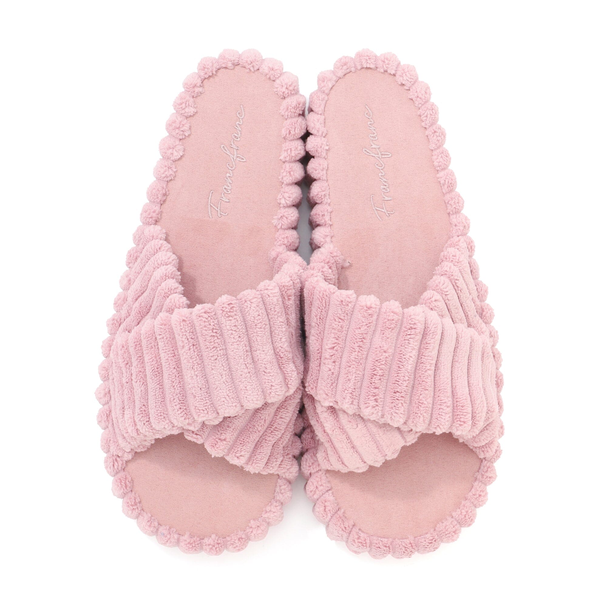 Wide Wale Cross Room Shoes Pink