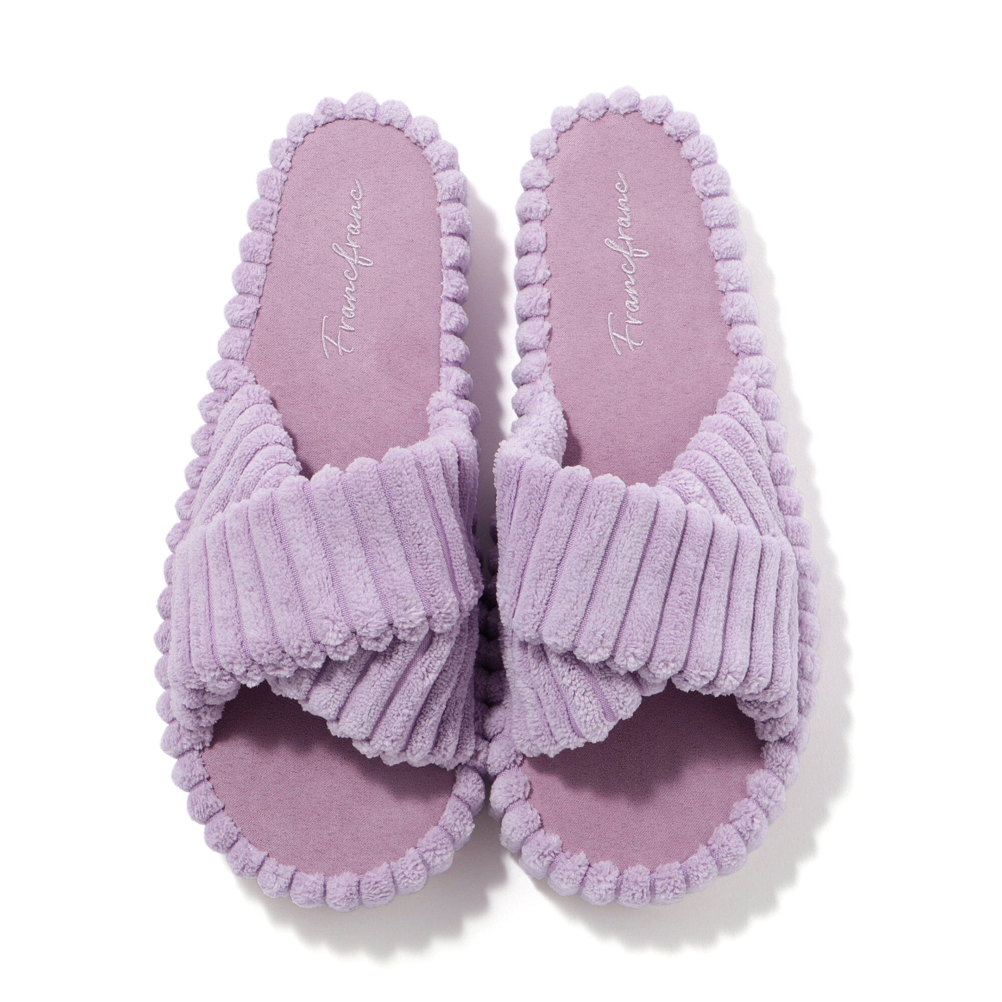 Wide Wale Cross Room Shoes Purple