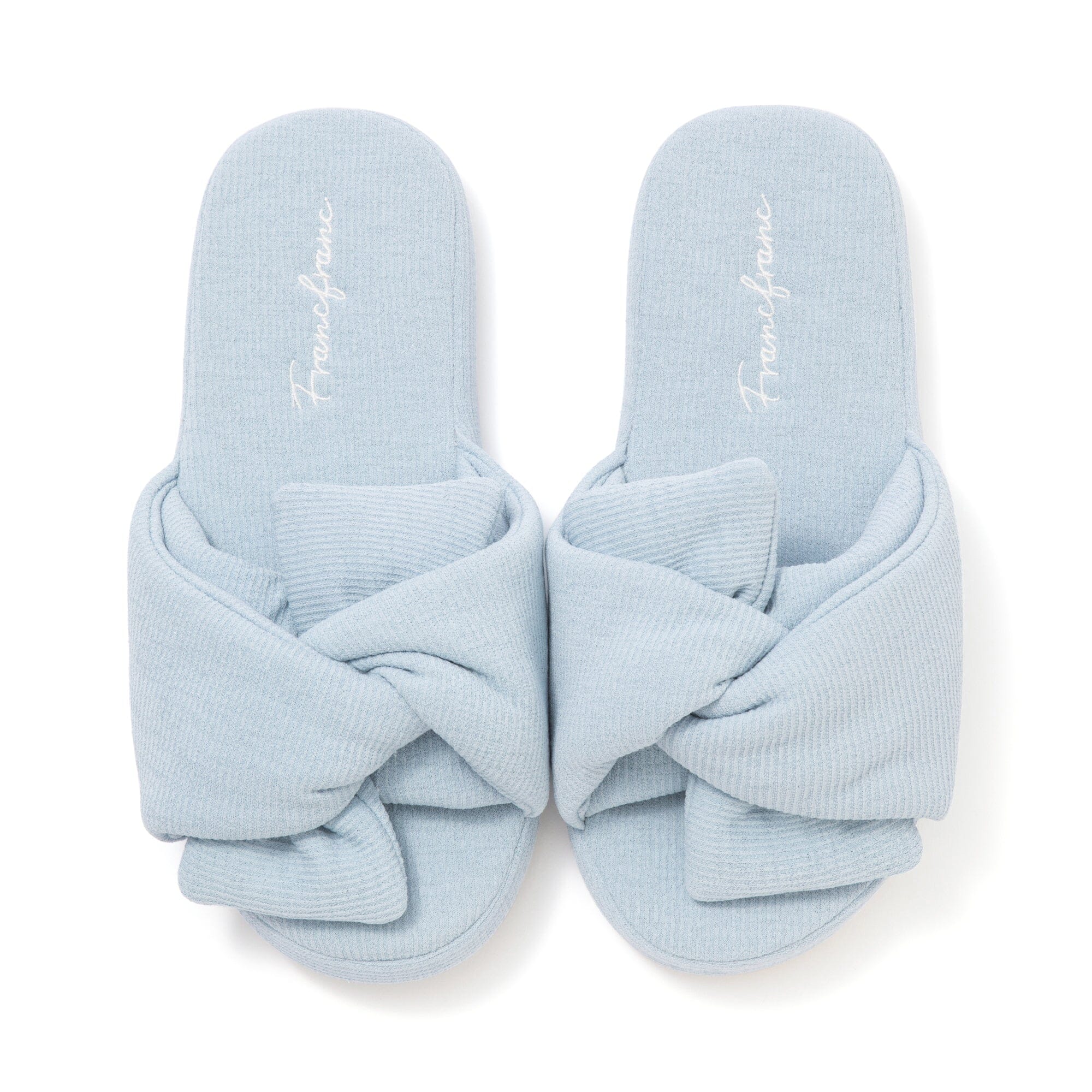 Ice Touch Rib Cross Room Shoes Light Blue