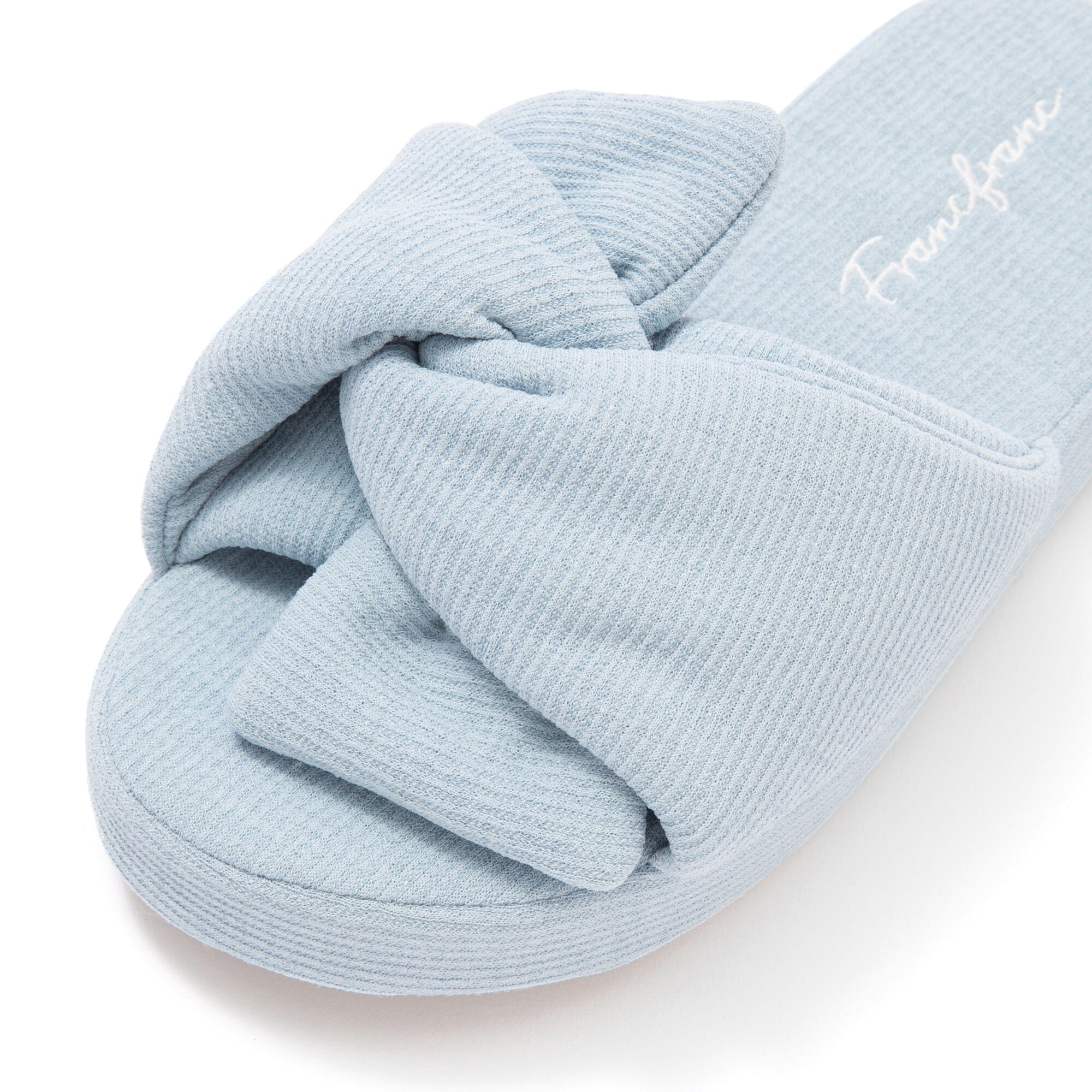 Ice Touch Rib Cross Room Shoes Light Blue