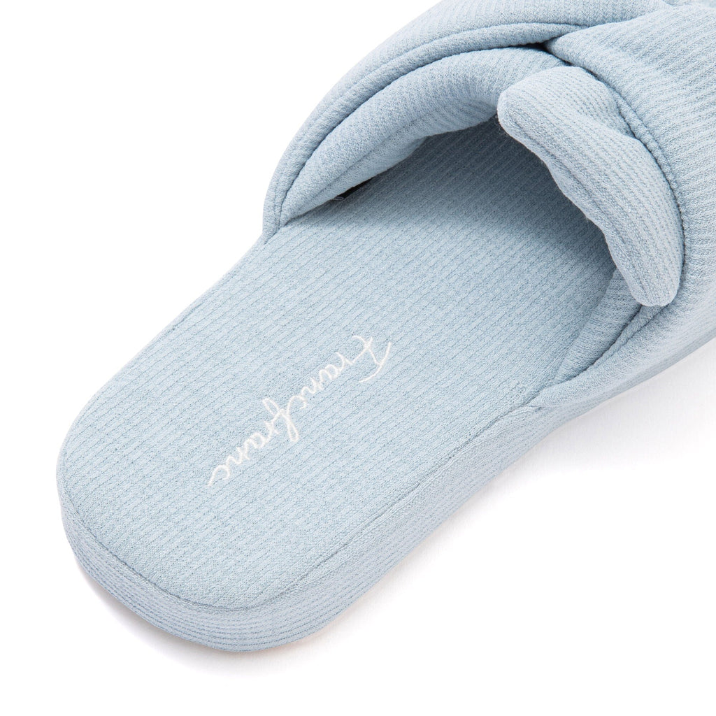 Ice Touch Rib Cross Room Shoes Light Blue