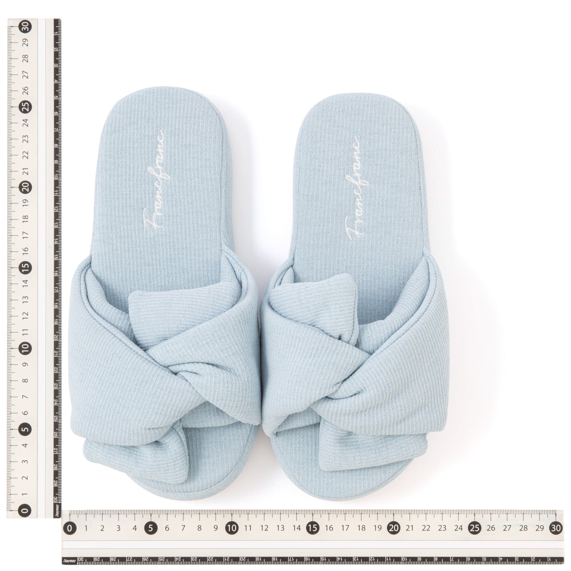 Ice Touch Rib Cross Room Shoes Light Blue