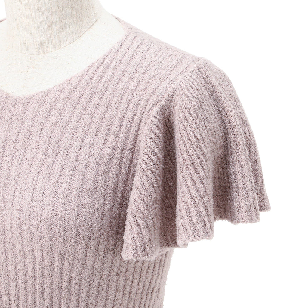 Moist Feather Knit Glitter Dress Pink