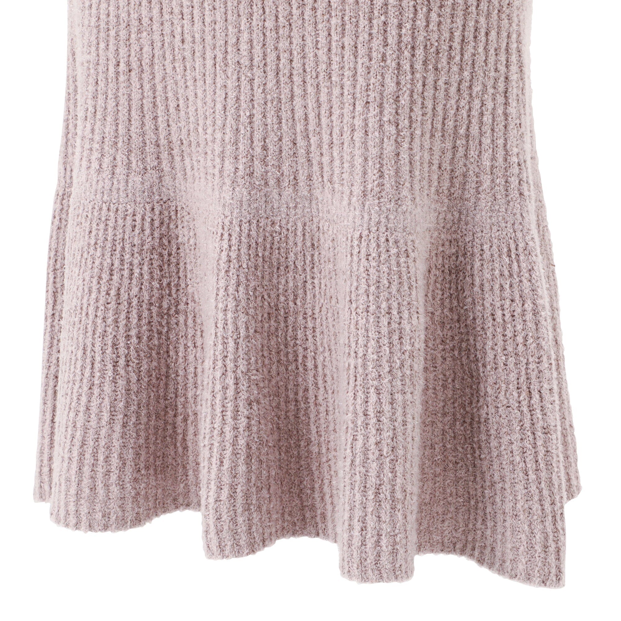 Moist Feather Knit Glitter Dress Pink