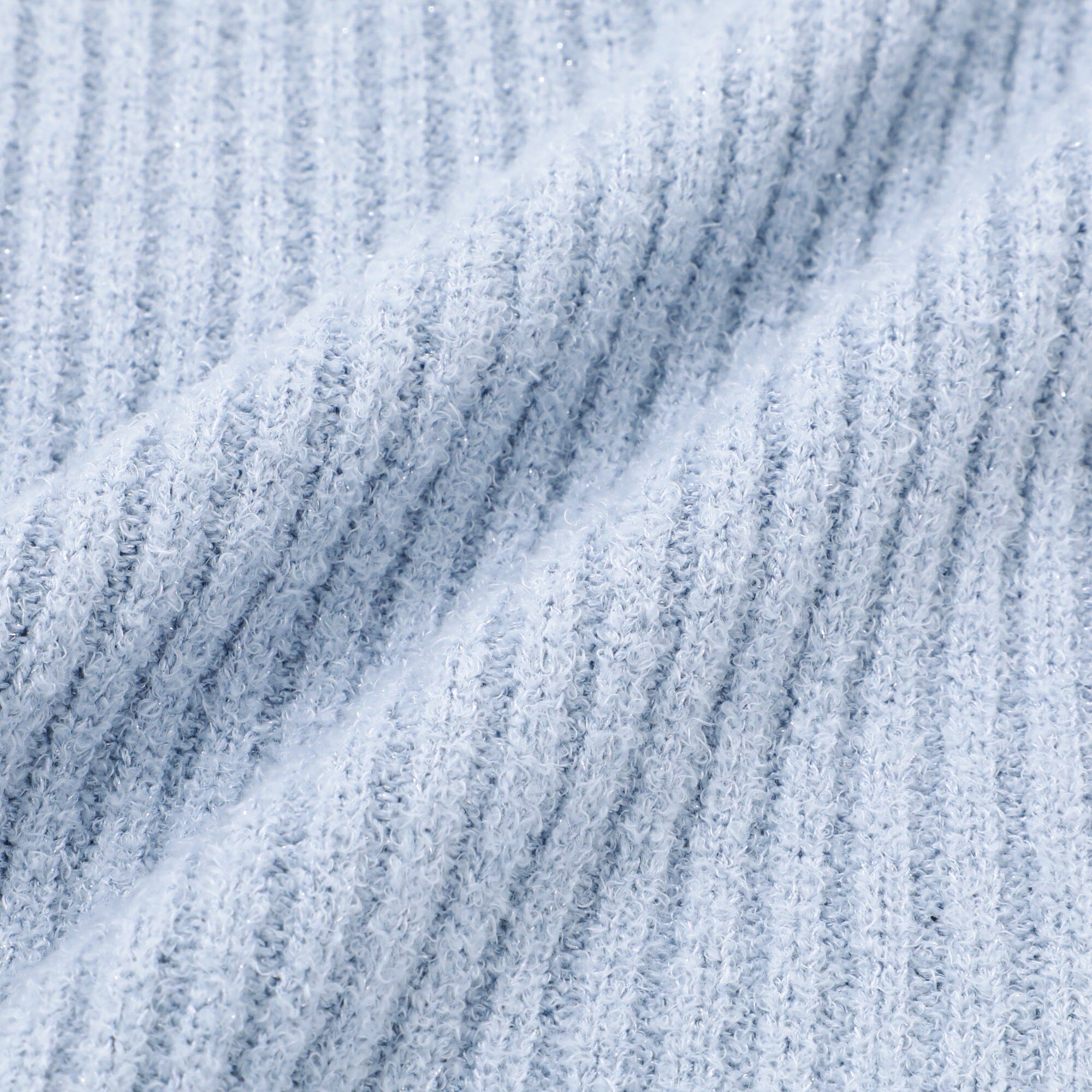 Moist Feather Knit Glitter Dress Blue