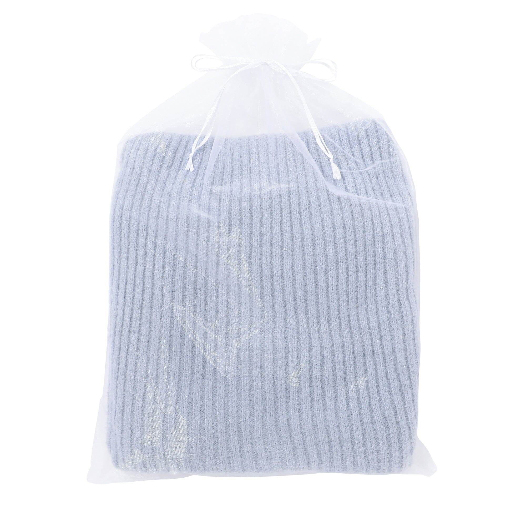 Moist Feather Knit Glitter Dress Blue