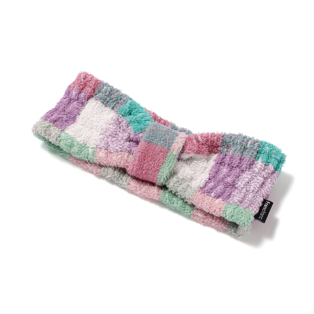 Antibacterial And Deodorant Mixed Check Hair Band Green